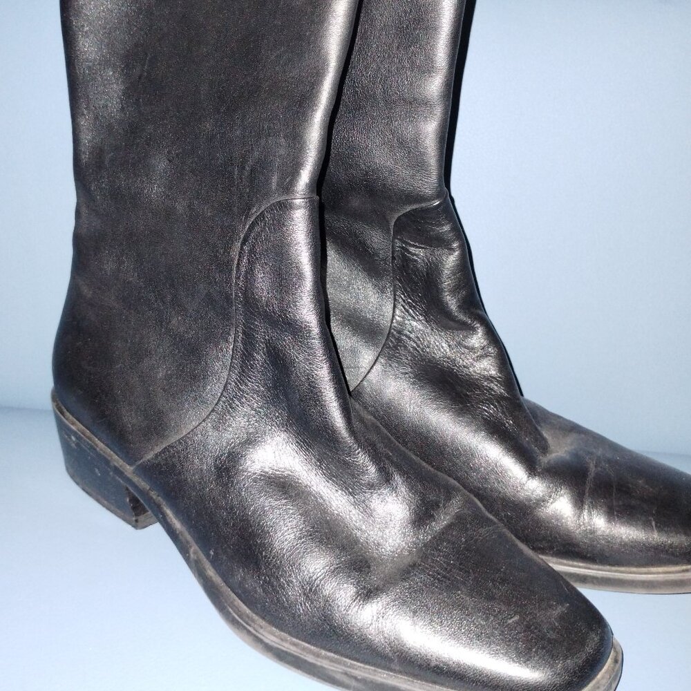 SANDRA mid calf slip-on boots